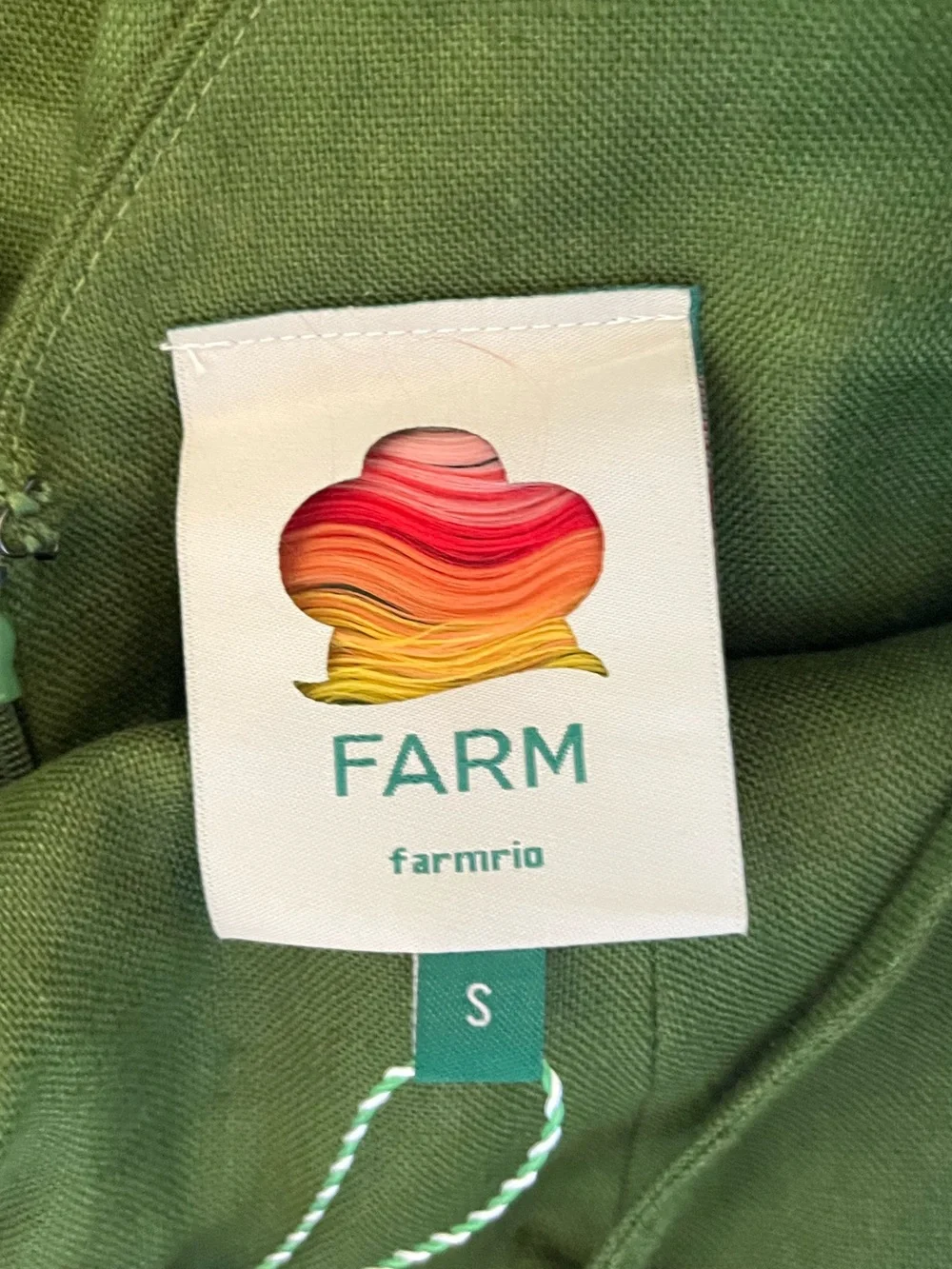 Farm Rio: Green Monstera Leaf Sleeveless Euroflax Premium Linen Maxi
Dress S - Picture 7 of 8